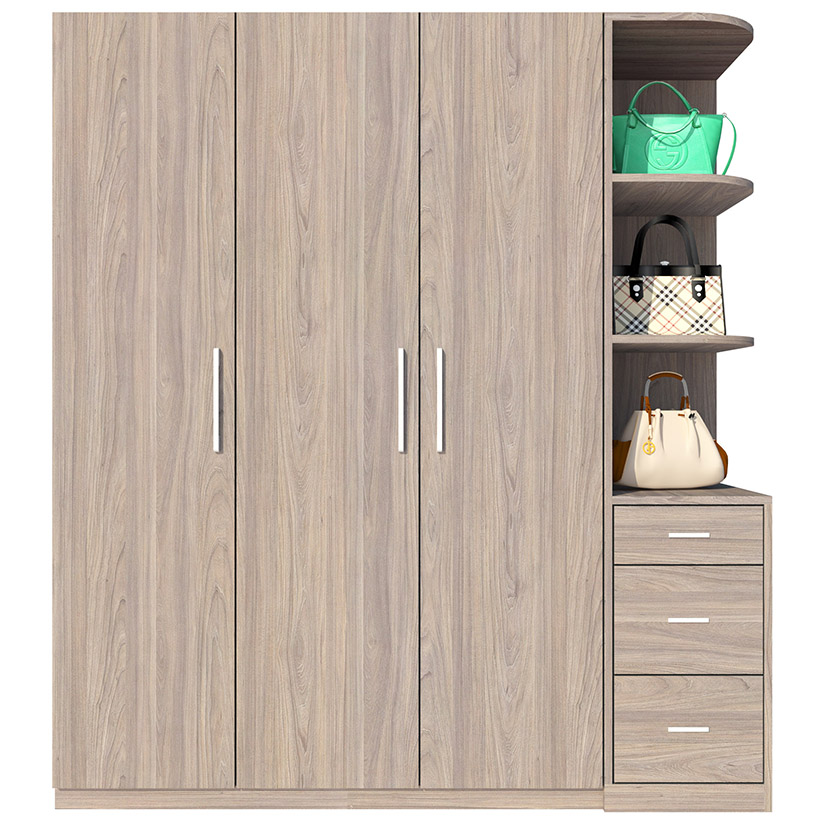 Tủ Quần Áo 3 Cánh Thương Hiệu OHAHA ( 180 x 200 cm ) | Tiki