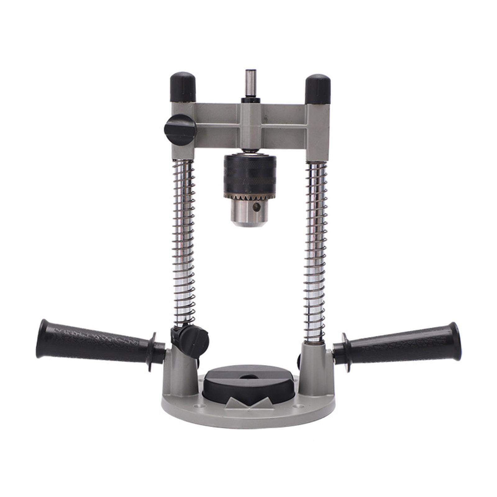 Drill Press Stand, Multi Angle Drill Guide Attachment with 8mm Chuck, Adjustable Angle Drill Holder for 1/2in 1/4in or 3/8in Drills