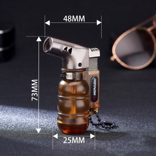 Vỏ Hột Quẹt Bật Lửa Khò Gas 1 Tia Kiêm Móc Khóa Tiện Lợi Hongbo HB853 Thiết Kế Đẹp Độc Lạ - Giao Màu Ngẫu Nhiên