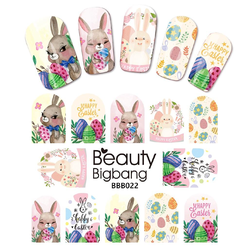 Tấm sticker dán trang trí móng tay beautybigbang