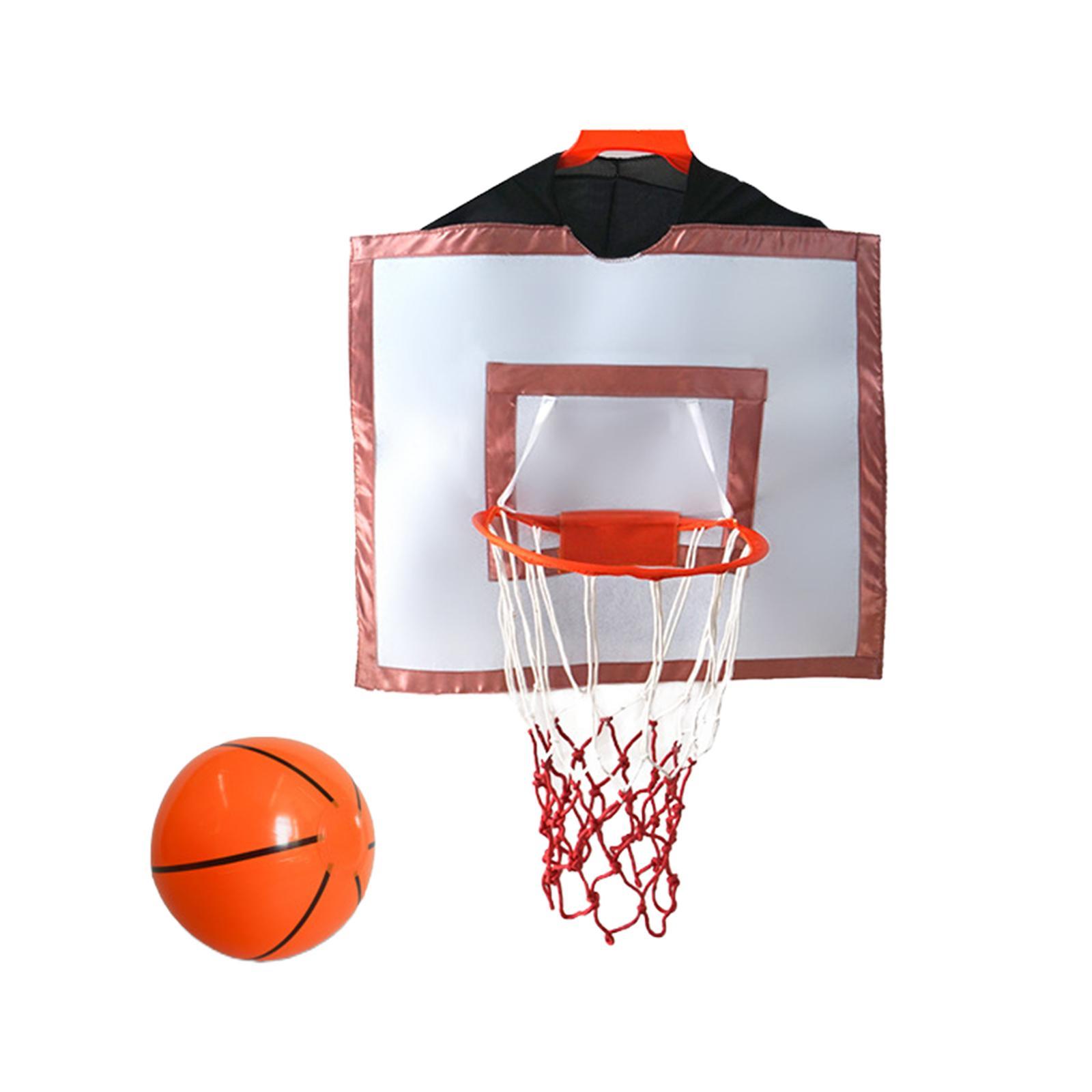Wearable Basketball Hoop Basketball Props Costumes Clothing Toys Portable Basketball Rim Basketball Net for Boys Girls Adults Party Festival