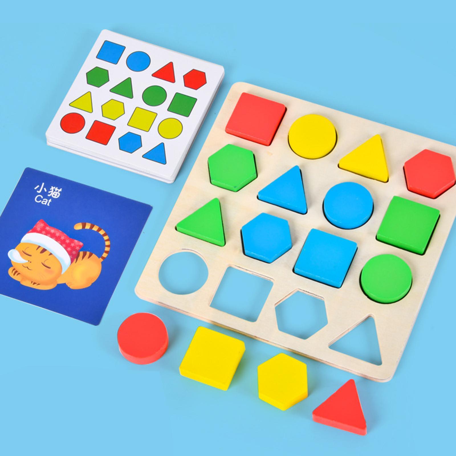 Geometric Shape Matching Board Game Educational Puzzle Toy for Toddlers