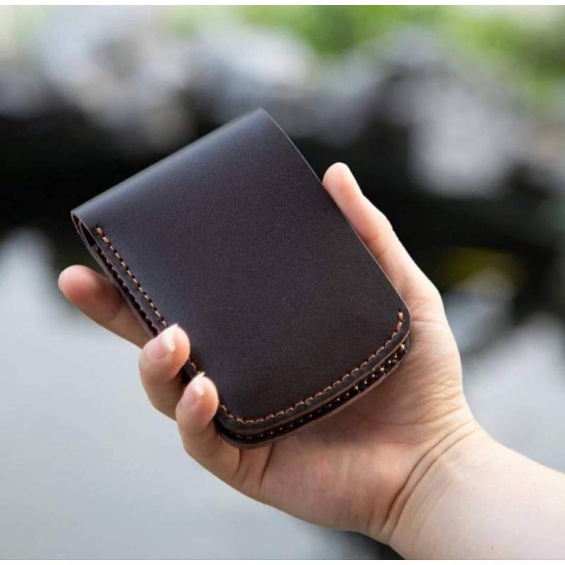 Ví ngang, bóp mini nhỏ gọn da bò thật thời trang cao cấp nhiều ngăn tiện lợi