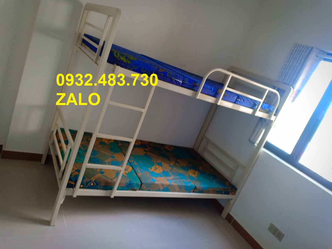Giường sắt hôp 2 tầng 3x6 cao cấp 80x2m