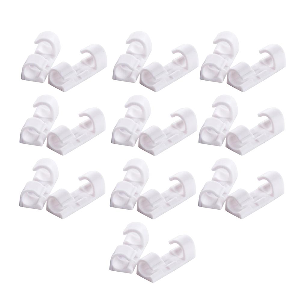Mount Clip Wire Electrical Cable Clamp Holders Plastic Self-Adhesive 20pcs