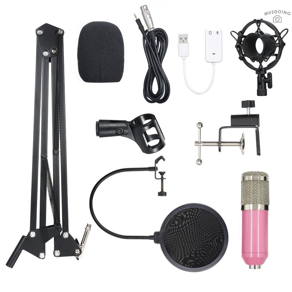 Bộ Micro Thu Âm Bm800 Chuyên Nghiệp Có Thể Điều Chỉnh Kèm Phụ Kiện