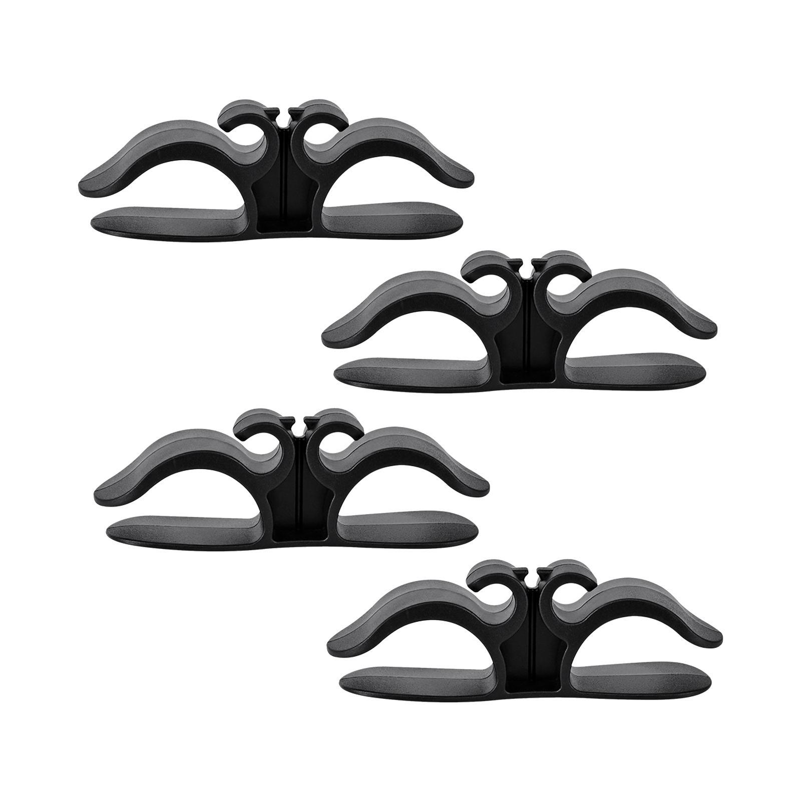 4 Pieces Cable Organizer, Wall Cables Management, Wall Mounted Wire and Cords Holder, USB Cable Organizer Holder