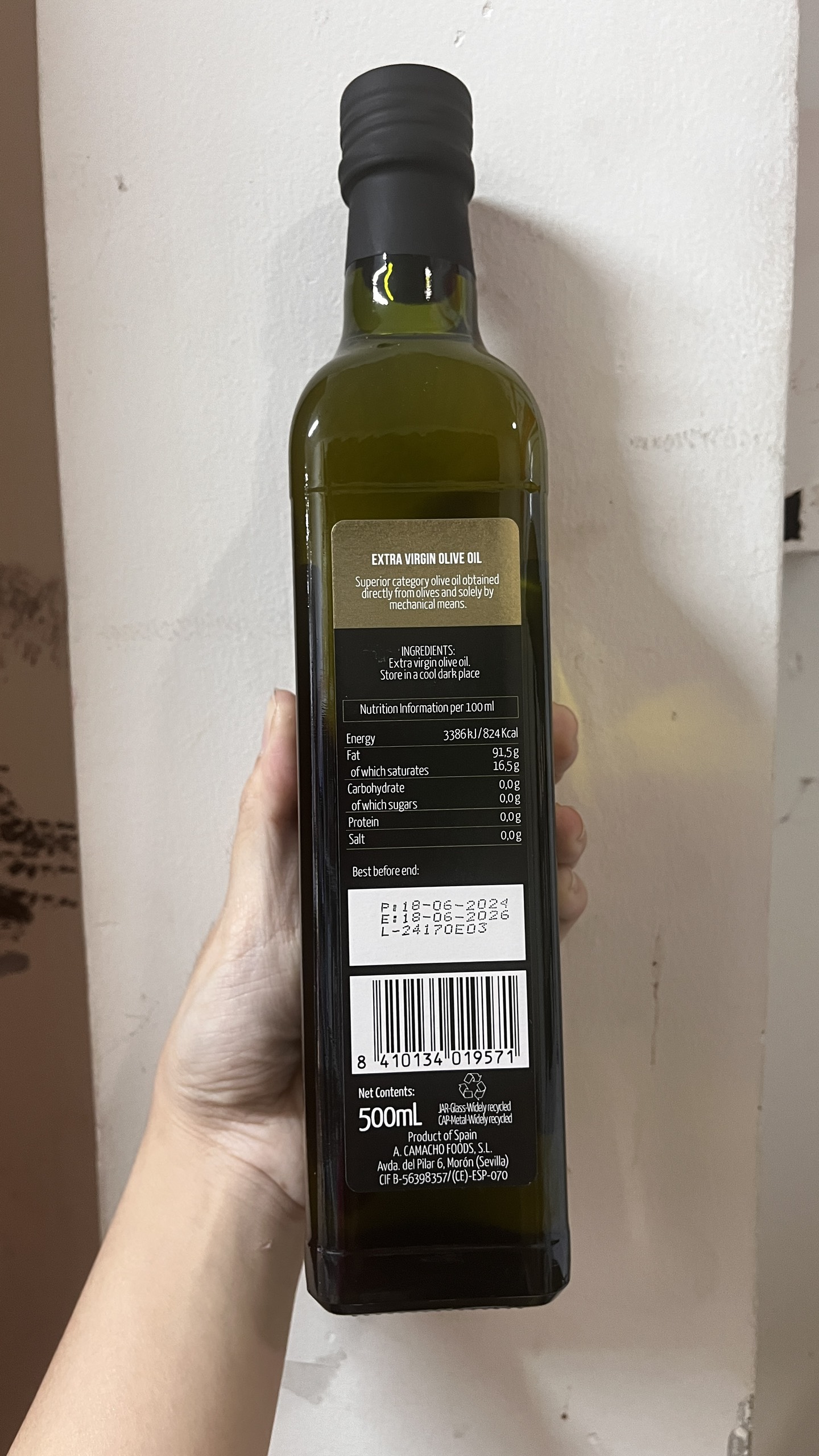 Dầu Oliu Extra Virgin Fragata Tây Ban Nha-Dầu Olive Nguyên Chất 500ML