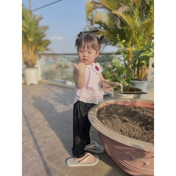 Set đồ bé gái, set bé gái mix quần dập ly sành điệu VyVy Kids Fashion