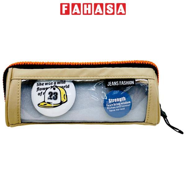 Bóp Viết Vải Kèm Huy Hiệu - Yipin 17857 - Màu Nâu