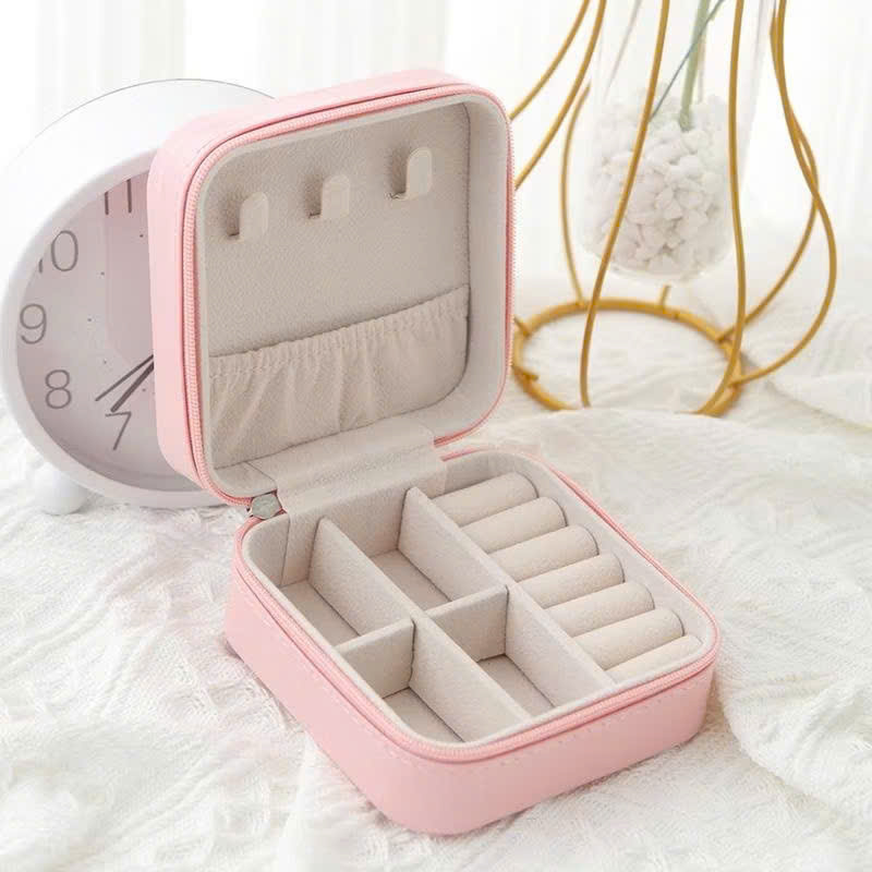 Hộp Đựng Trang Sức PVN51311 Bằng Vải Nhung Có Dây Khóa Kéo Tiện Dụng Cho Du Lịch - HÀNG CHÍNH HÃNG MINIIN