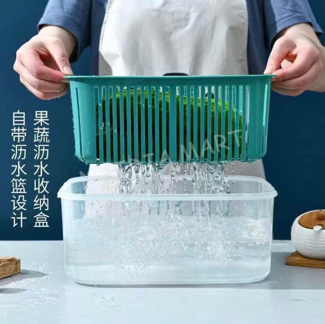 HỘP ĐỰNG ĐỒ TỦ LẠNH ĐA NĂNG 2 LỚP CAO CẤP THIẾT KẾ 2 IN 1