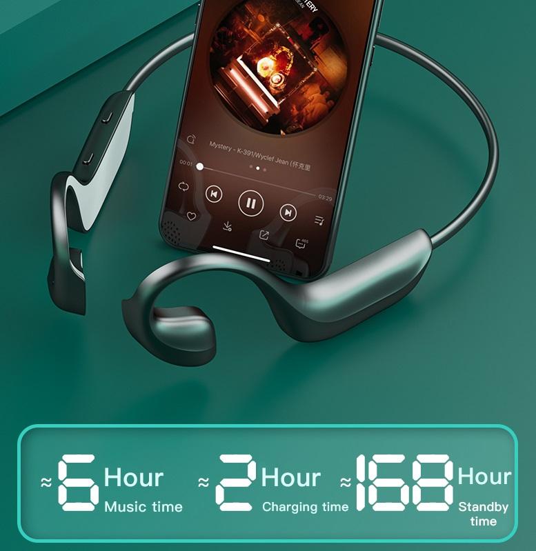 Bluetooth Headset Bone Conduction Wireless Ear-mounted Sports Waterproof Headset