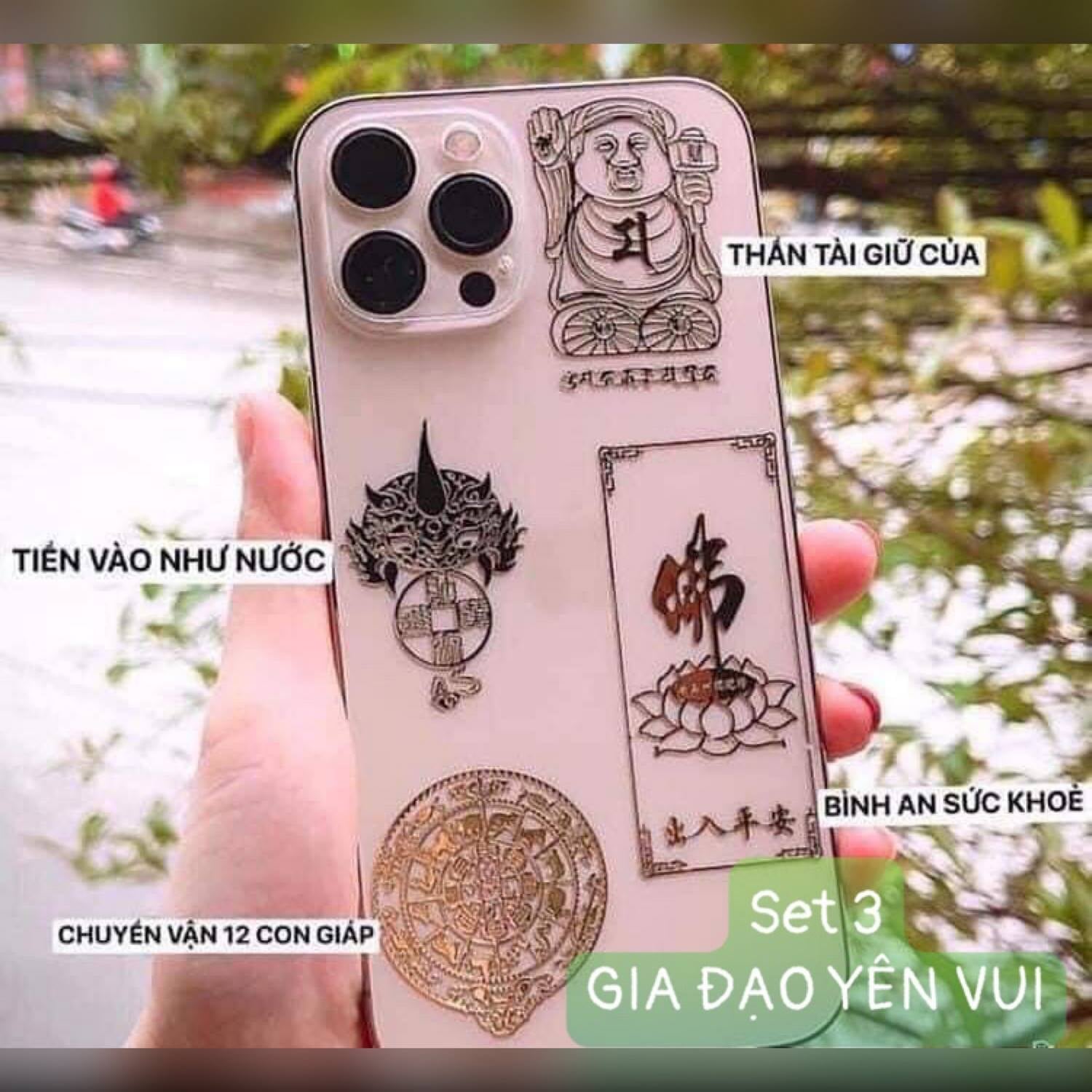 Bộ 4 miếng dán tài lộc Bình an