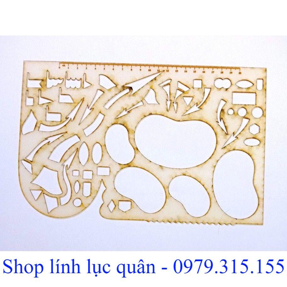 Thước chỉ huy tham mưu mẫu 3 (27x18cm)