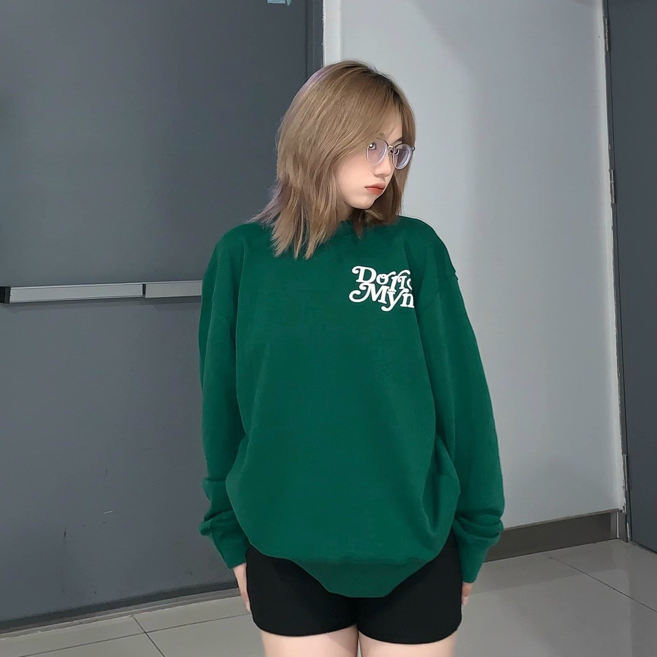 Áo sweater Trơn nỉ bông️/Nam nữ Unisex/SWEATER in chữ DORMY