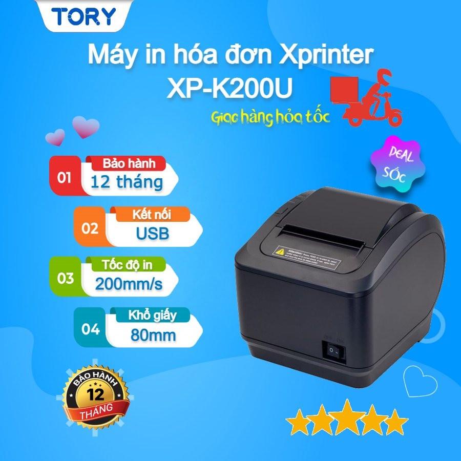 Máy in bill, in hóa đơn, in nhiệt Xprinter XP-K200 cổng USB. Máy in bill, in hóa đơn, in nhiệt Hàng Chính Hãng, Giá tốtU