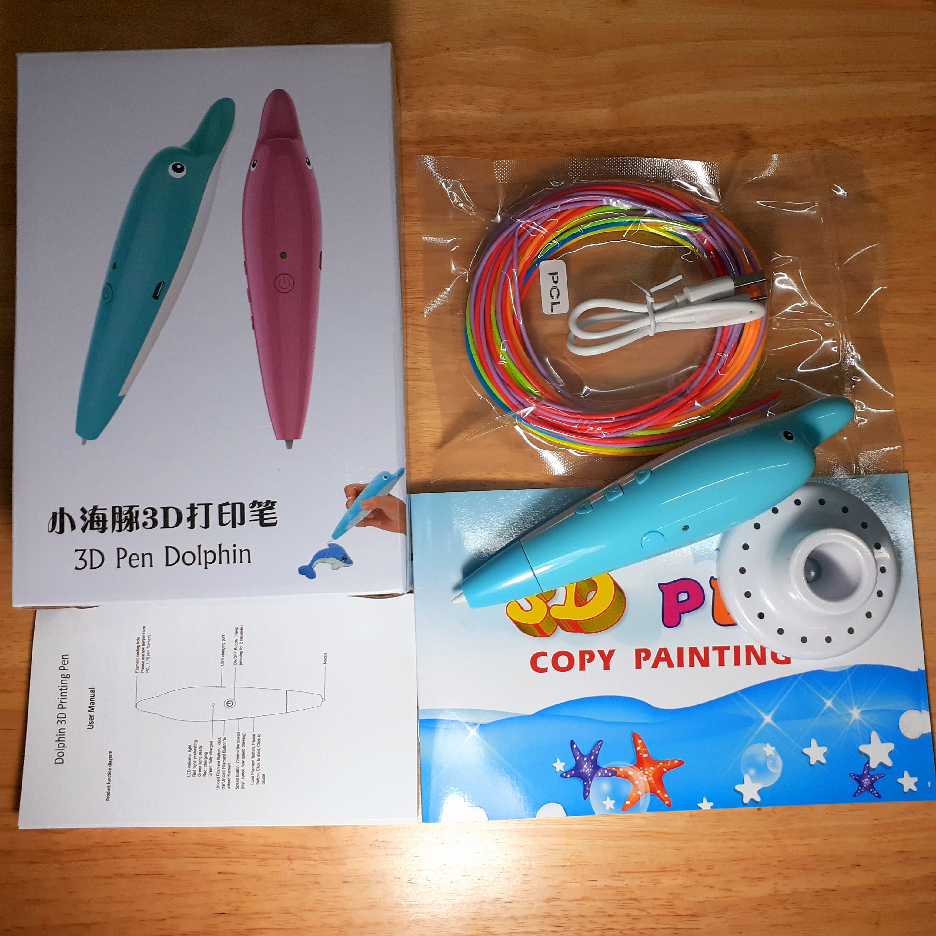 Bút vẽ 3D Dolphin nhiệt độ thấp, an toàn cho bé