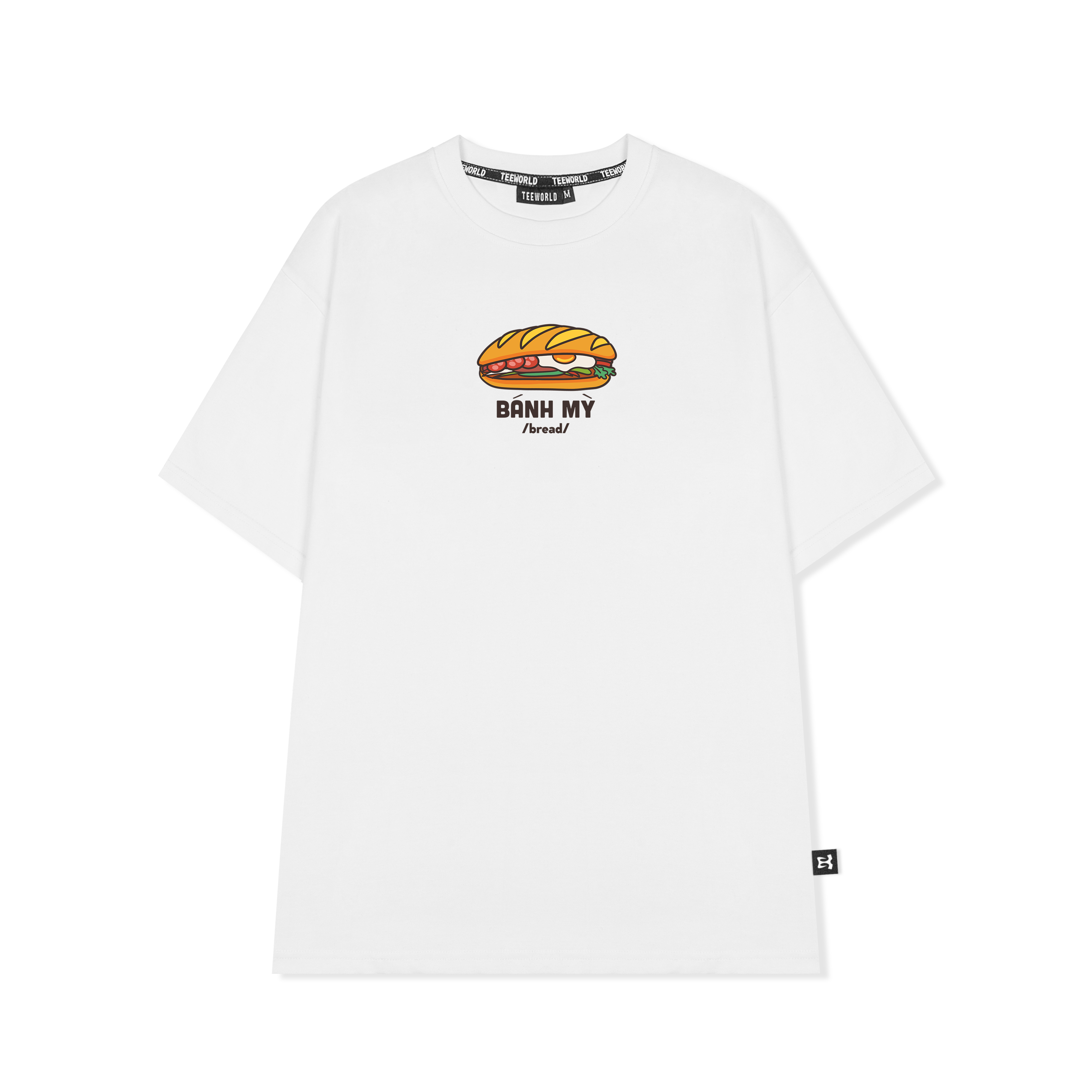 Áo thun Teeworld Bánh Mì T-shirt Màu Trắng Đen Nam Nữ Form Rộng Unisex