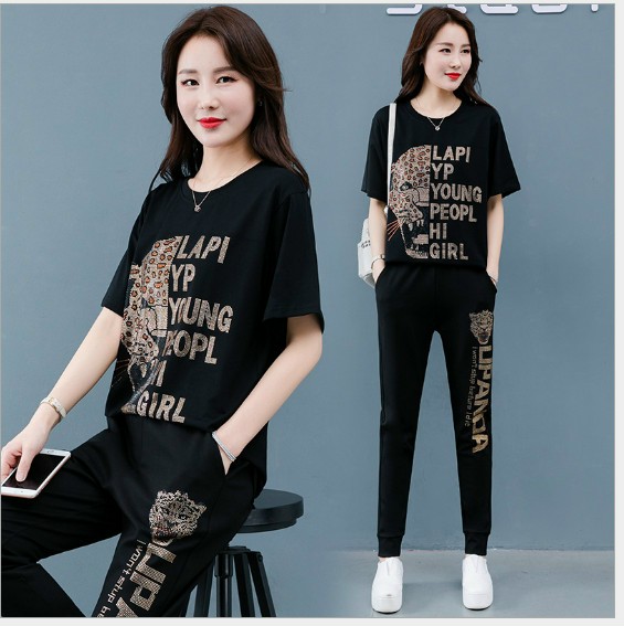 BỘ THUN THỂ THAO FORM RỘNG HÌNH BEO IN NHŨ