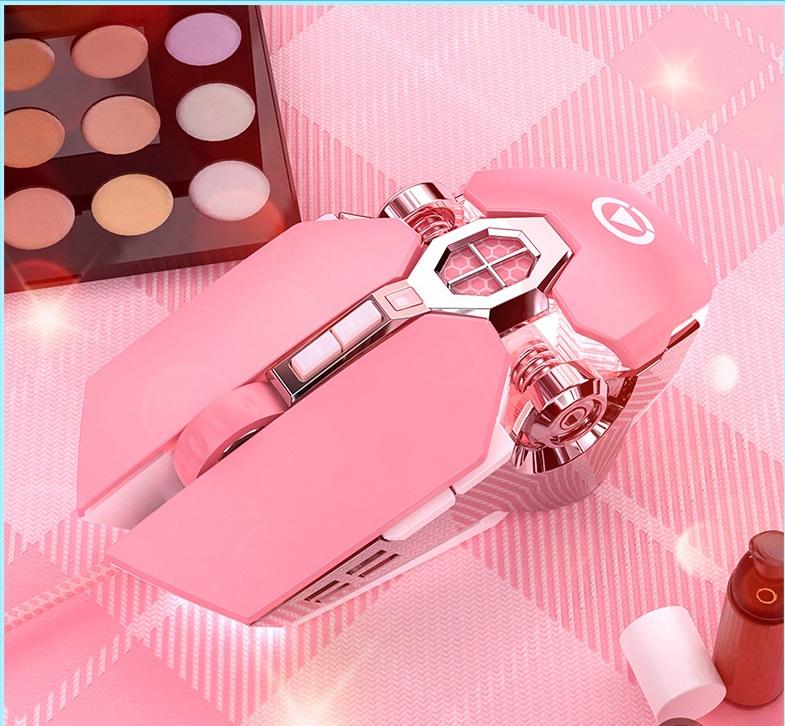3200Dpi Hồng Chuột Chơi Game Có Dây Bé Gái Dễ Thương Hay Cơ Học Chơi Game Macro Silent Chuột Văn Phòng Cho PC Máy Tính Bảng Trò Chơi