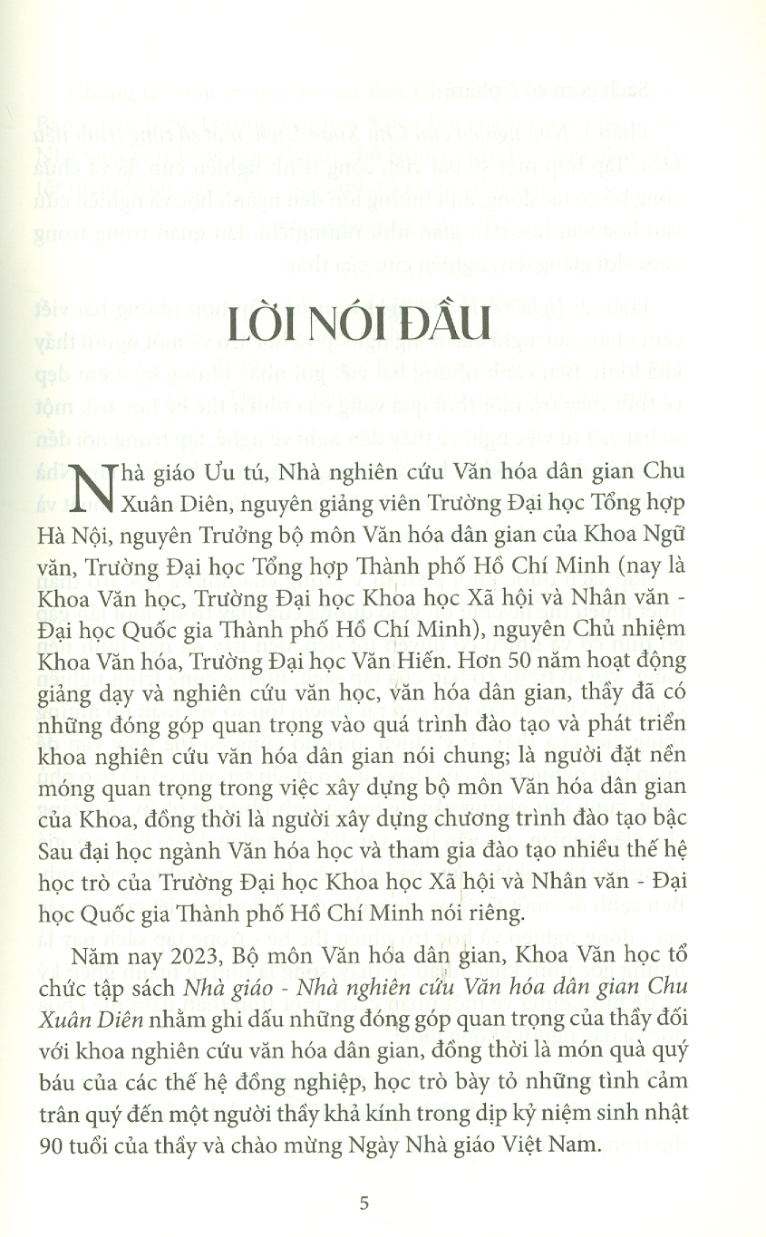 Nhà Giáo Nhà Nghiên Cứu Văn Hóa Dân Gian CHU XUÂN DIÊN