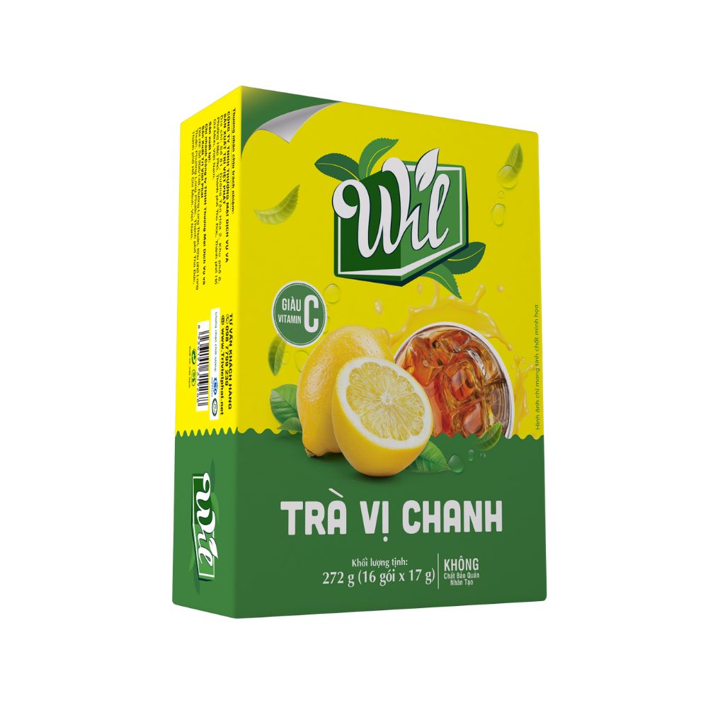 Trà hòa tan vị chanh Wil bổ sung Vitamin C giải khát hộp 272g