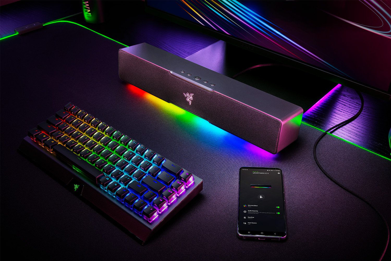 Loa Razer Leviathan V2 X-PC Gaming Sound Bar_Mới, hàng chính hãng