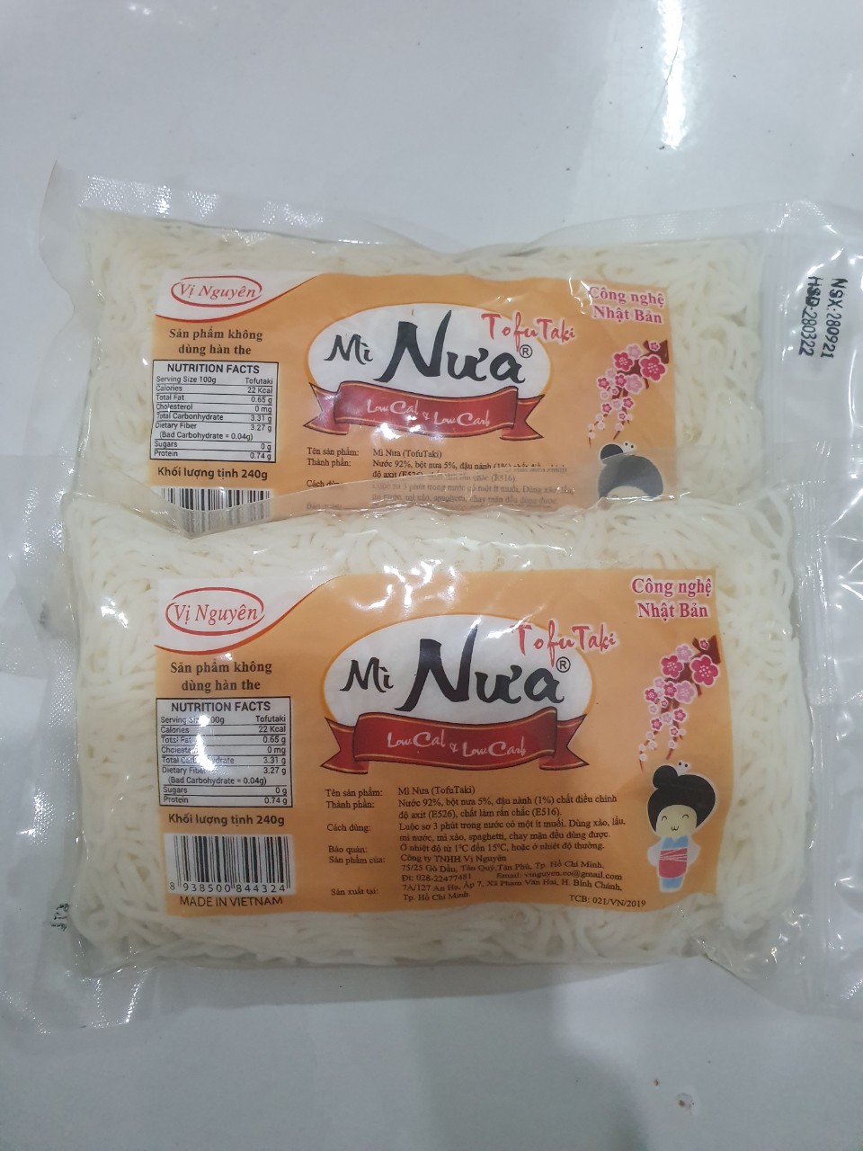 Combo 6 Gói Mì Nưa Vị Nguyên Das Keto 240g