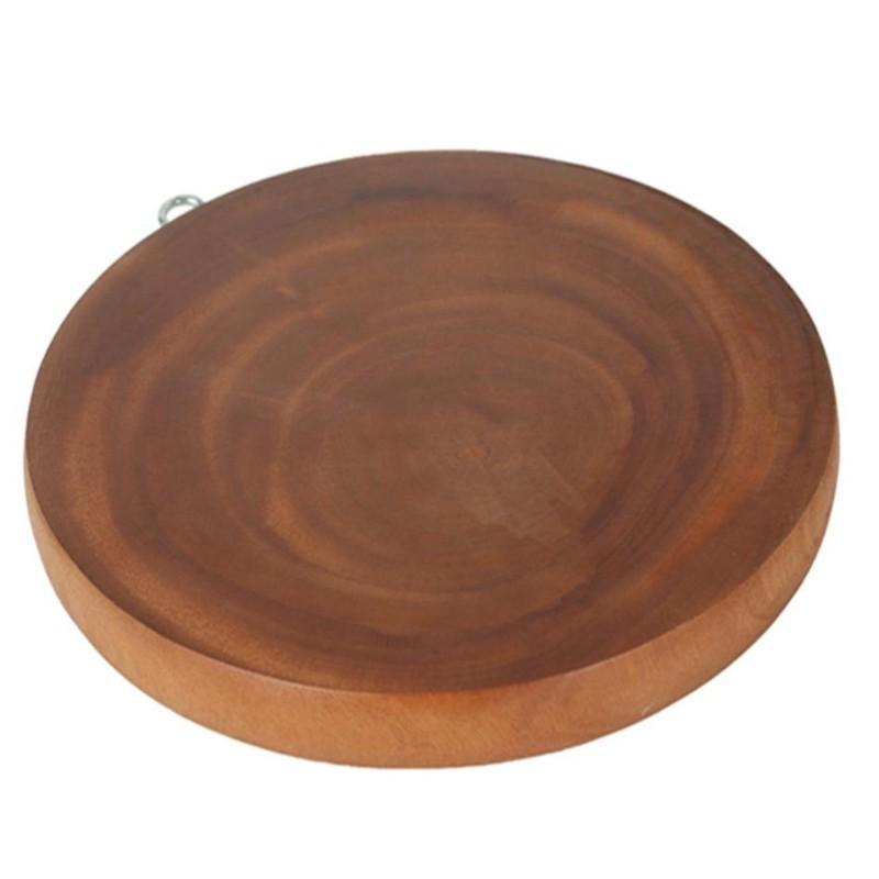 Thớt gỗ tự nhiên loại tròn có móc treo nhiều size dày dặn gỗ tự nhiên an toàn hàng Việt Nam