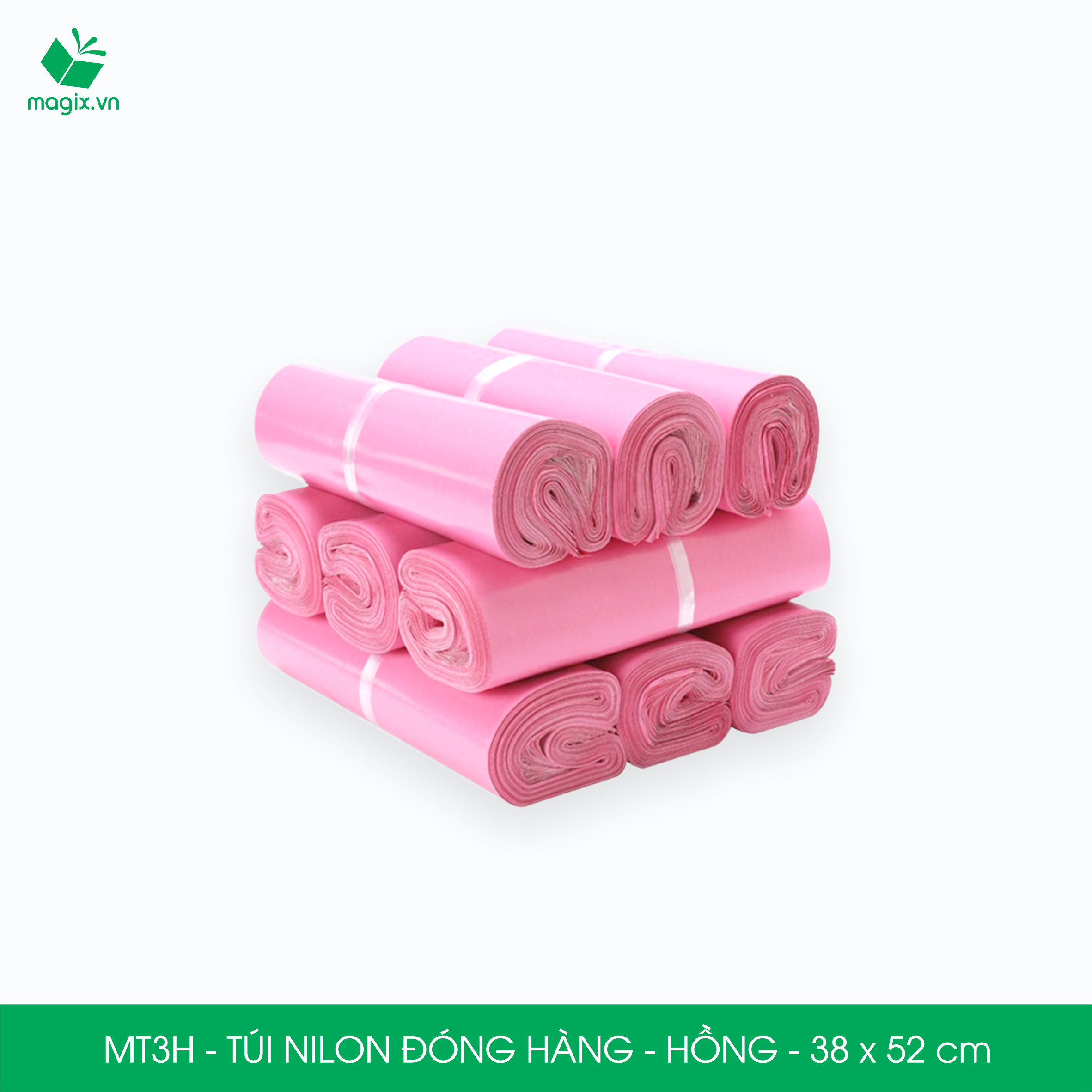 MT3C - 38x52 cm - Túi nilon TIẾT KIỆM gói hàng - 300 túi niêm phong đóng hàng
