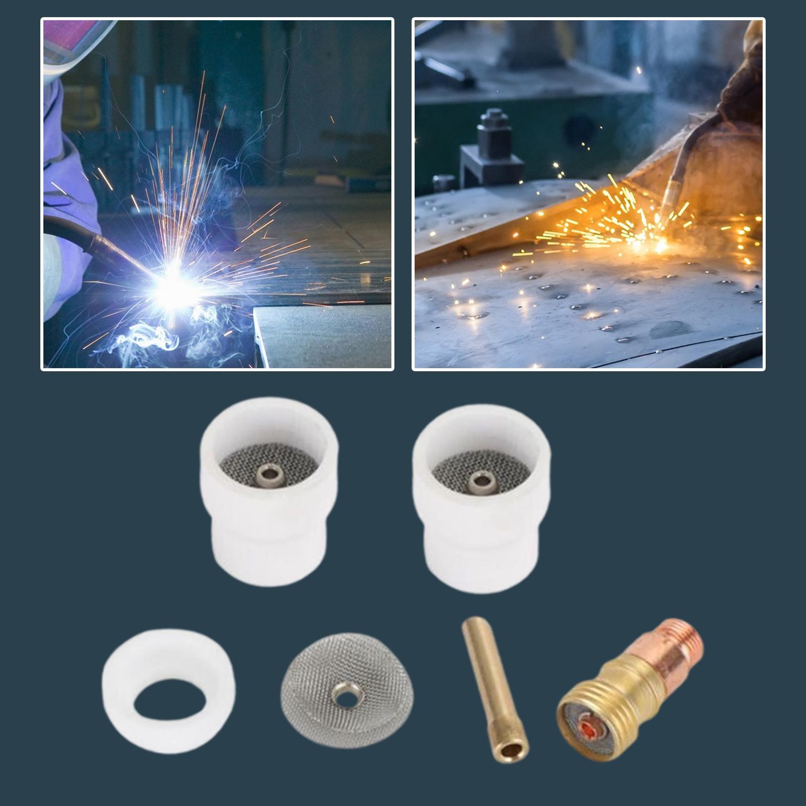 6Pcs Ceramic TIG Kit Replaces Welding Accessories TIG Welding Equipment Ceramic Nozzle Set for Industrial Supplies Welding Equipment