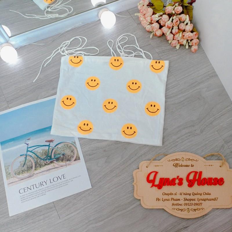 Áo Thun Hai Dây In Họa Tiết Mặt Cười Baby Siêu Cute LH56