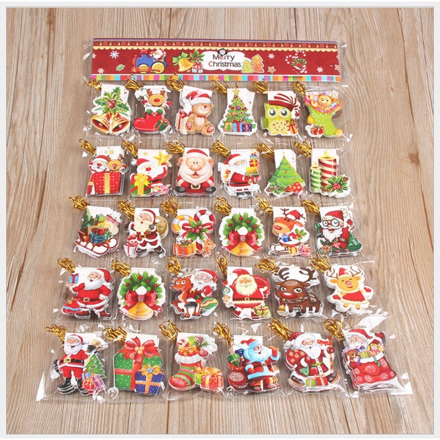 THIỆP NOEL- GIÁNG SINH nhỏ nhắn treo cây thông cực cute