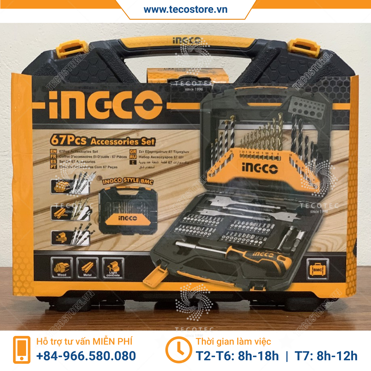 Bộ dụng cụ 67 chi tiết INGCO HKTAC010671