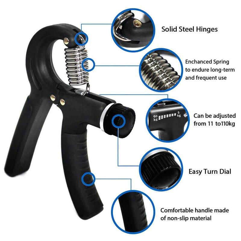 R hình r spring kìm kẹp cổ tay chuyên nghiệp cánh tay cơ bắp phục hồi chức năng phục hồi tập thể dục thiết bị tập thể dục Màu sắc: r loại màu đen
