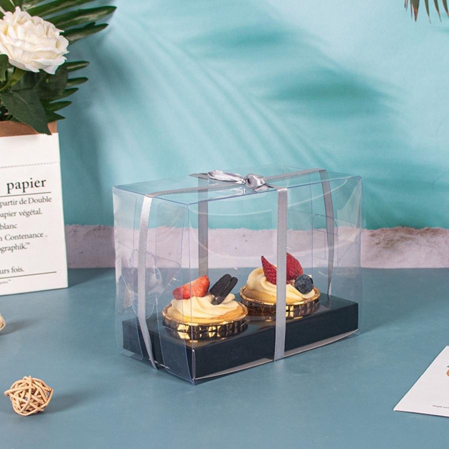 Hộp Đựng Bánh Cupcake Muffin 4 Bánh Trang Trí Trong Suốt Sang Trọng - BOXMF4IN