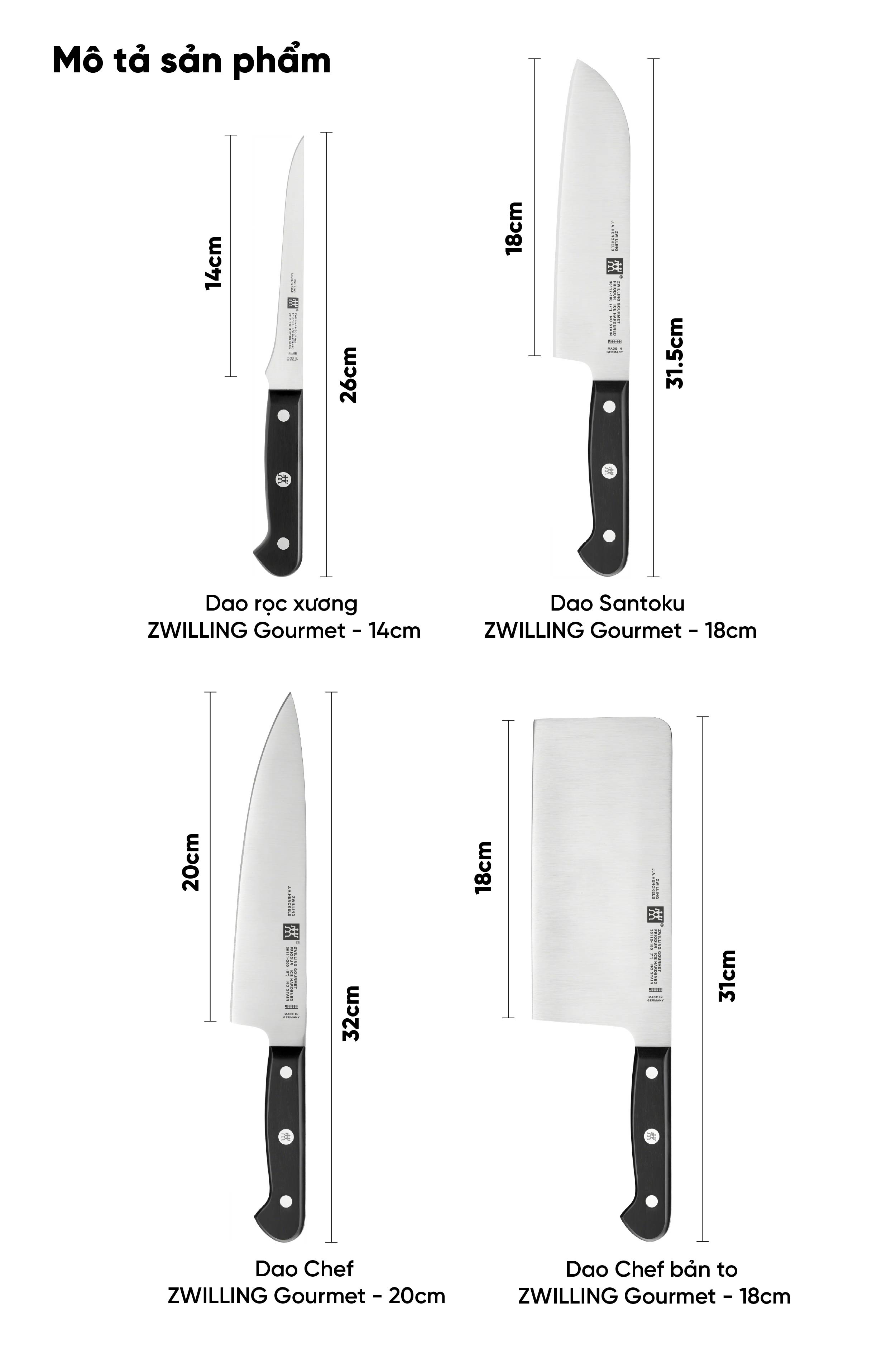 ZWILLING - Dao Chef ZWILLING Gourmet - 20cm