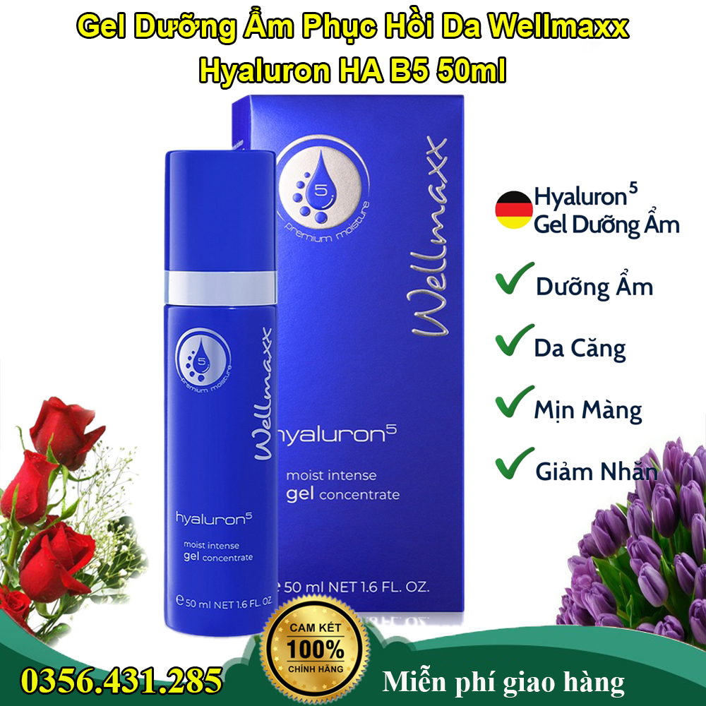 Gel Dưỡng Ẩm Phục Hồi Da Wellmaxx Hyaluron HA B5 Hyaluron5 Moist Intense Gel Concentrate