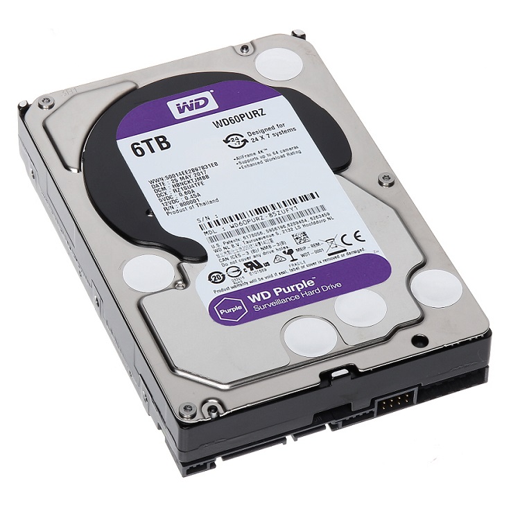 Ổ cứng HDD WD 6TB Purple WD60PURZ - Hàng Chính Hãng