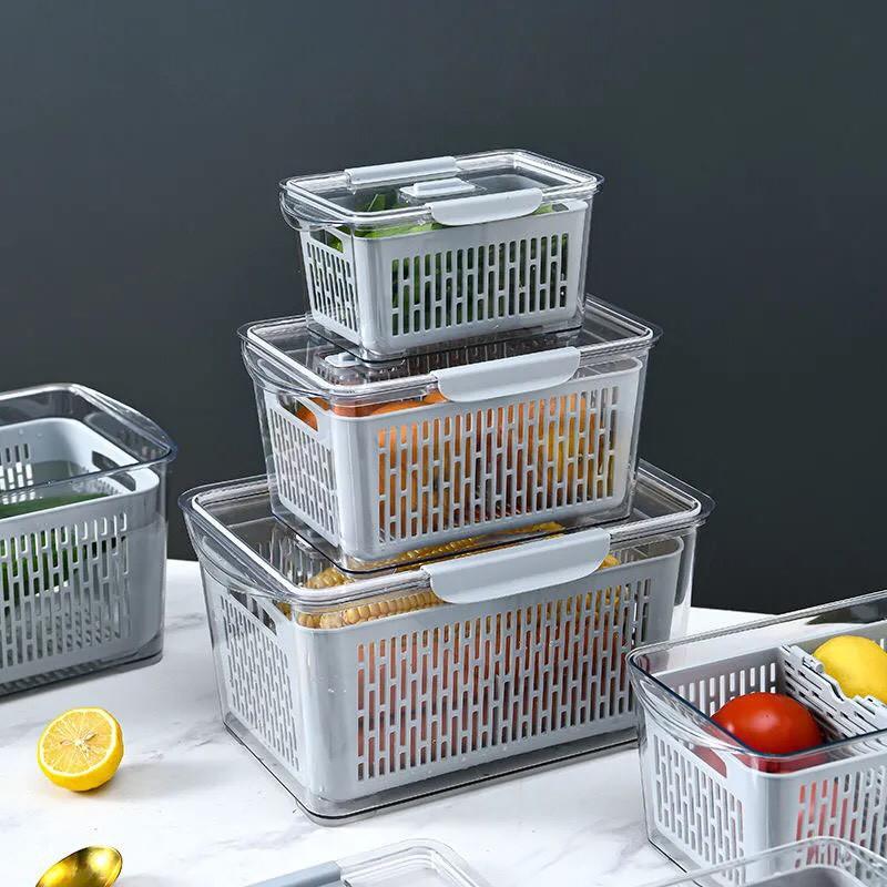 hộp đựng thực phẩm tủ lạnh 2 lớp size 1,7L - giao màu ngẫu nhiên