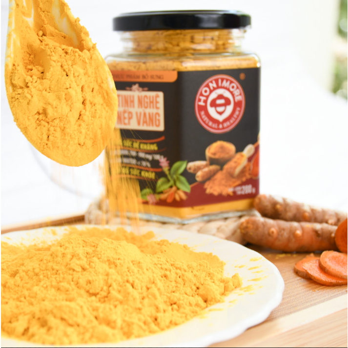 Combo 2 hũ Tinh nghệ nếp vàng 200g - Khoái Châu, Hưng Yên -sáng da, khỏe dạ dày