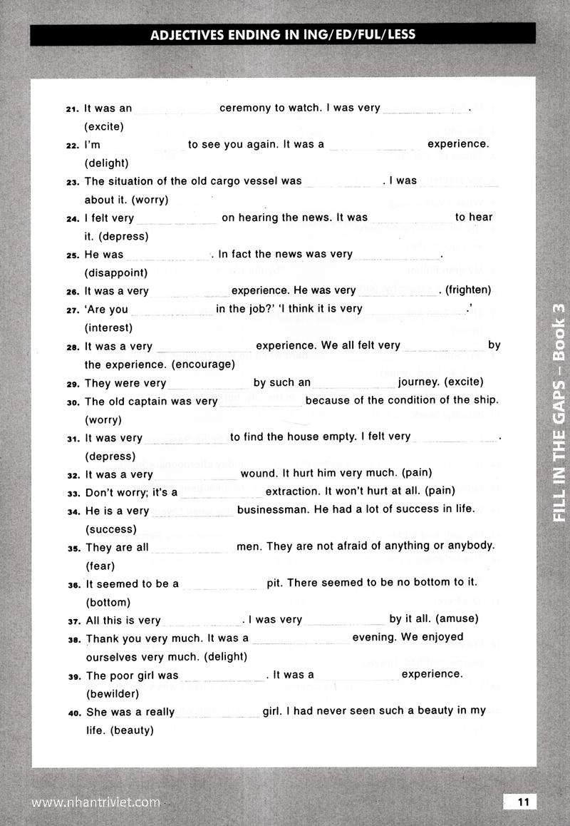 Fill In The Gaps - Book 3 (Không CD)