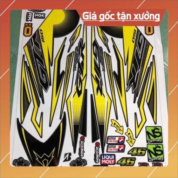 Tem rời winner GTR vàng đen 3 lớp ko bay màu