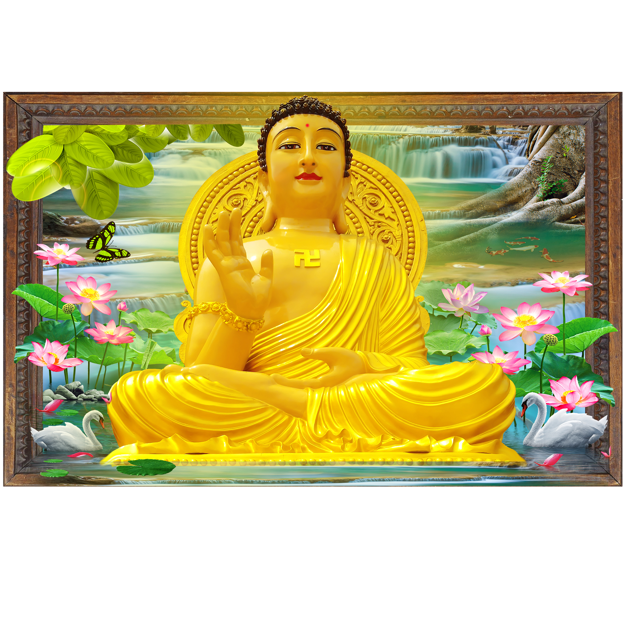 Tranh phật 3d dán tường