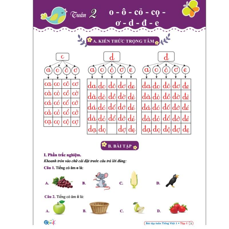 Sách - Combo Bài Tập Tuần và Đề Kiểm Tra lớp 1 - Toán và Tiếng Việt học kì 1 - Cánh diều