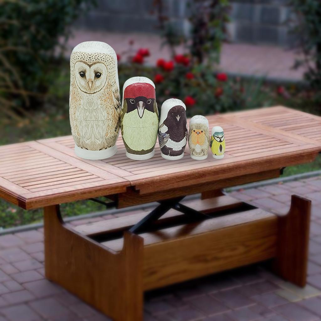 Matryoshka Russian Nesting Dolls Babushka Wooden Owl Stacking Dolls Figurine