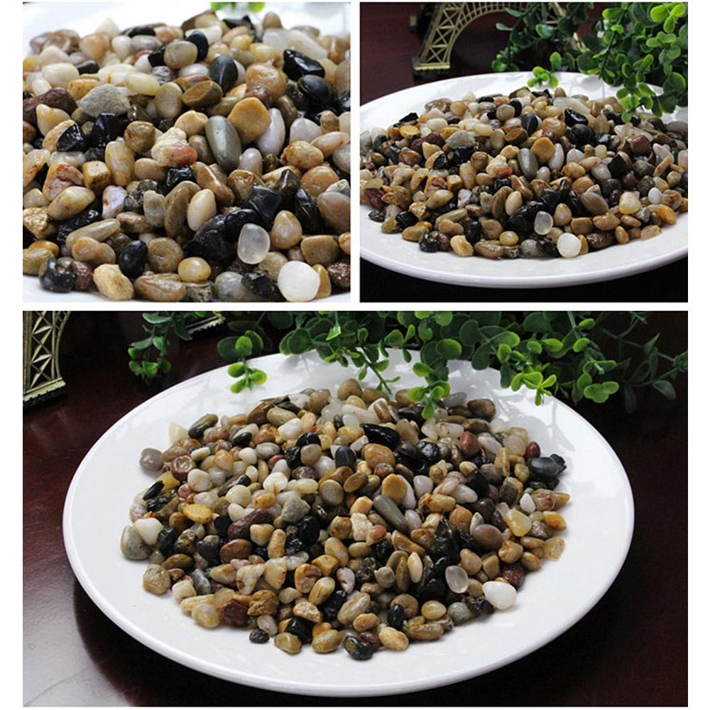 Sỏi suối 3 màu trang trí bể cá, hồ thủy sinh, tiểu cảnh, cây cảnh, chậu sen đá, xương rồng, hòn non bộ, lọc nước hồ cá