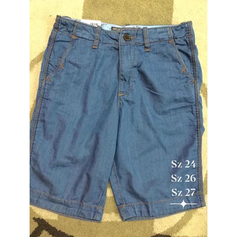 Quần short jean lửng bé trai Replay sz 24-26-27