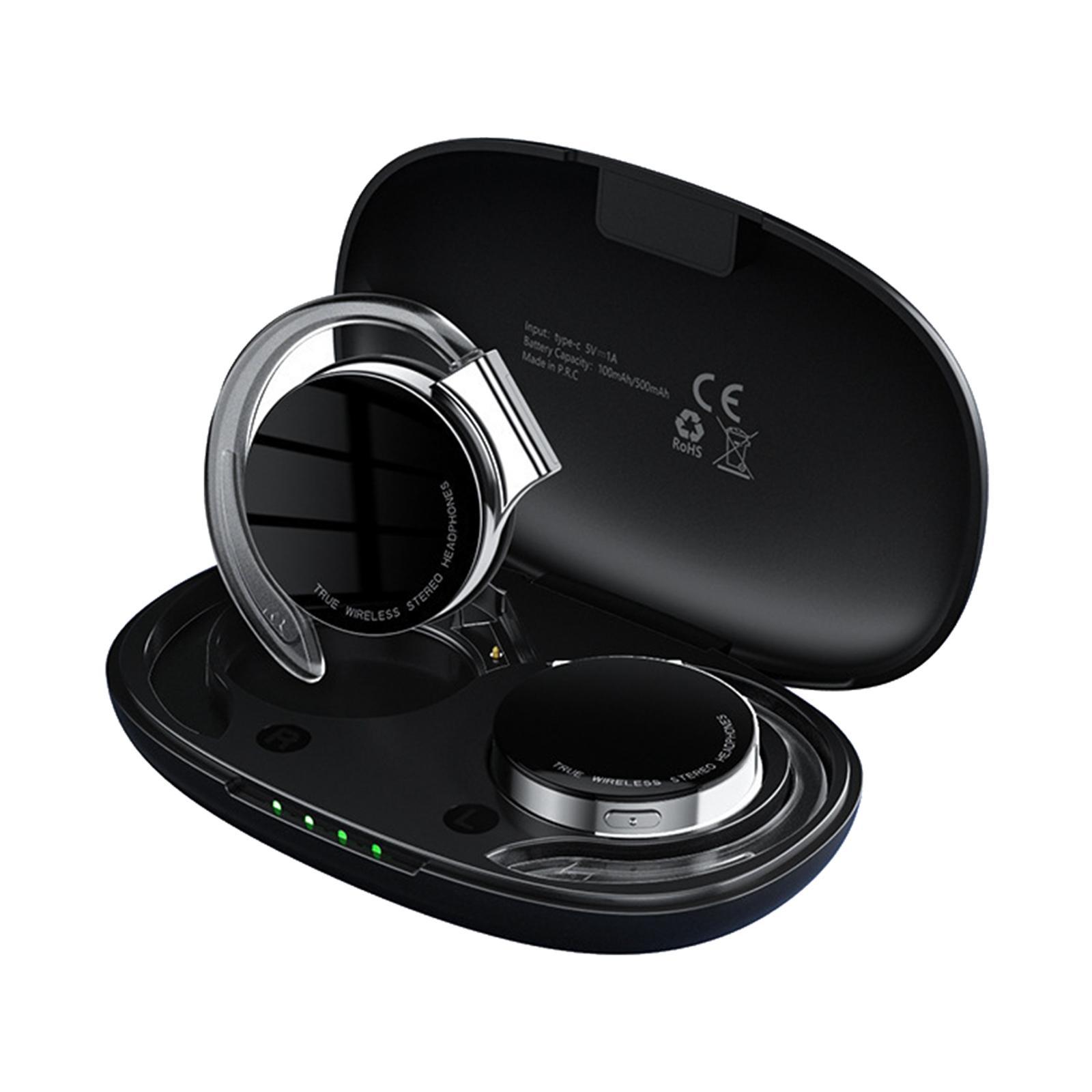 Air Conduction Headphones Earpiece  5.2 Wireless  for Workout Black